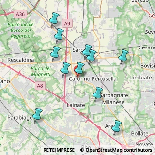 Mappa Via Garavaglia, 21042 Caronno Pertusella VA, Italia (3.84909)
