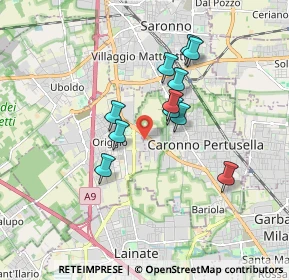 Mappa Via Garavaglia, 21042 Caronno Pertusella VA, Italia (1.42818)