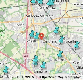 Mappa Via Garavaglia, 21042 Caronno Pertusella VA, Italia (2.665)