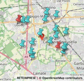 Mappa Via Garavaglia, 21042 Caronno Pertusella VA, Italia (1.8645)