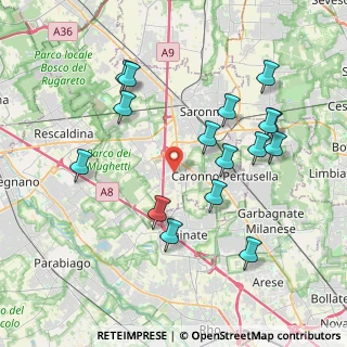 Mappa Via Borromeo, 21040 Origgio VA, Italia (4.03375)
