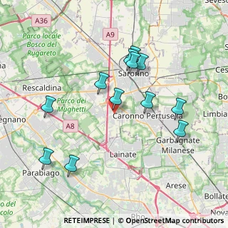 Mappa Via Borromeo, 21040 Origgio VA, Italia (3.79583)