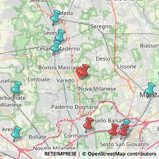 Mappa Via Redipuglia, 20039 Varedo MB, Italia (6.18273)