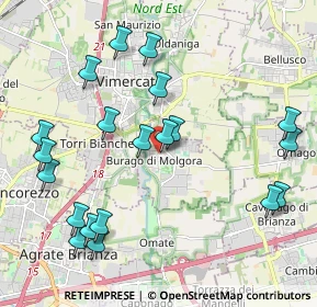 Mappa Via Don G. Minzoni, 20875 Burago di Molgora MB, Italia (2.3265)