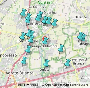 Mappa Via Don G. Minzoni, 20875 Burago di Molgora MB, Italia (1.9745)