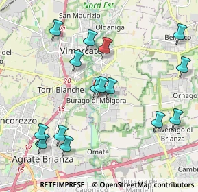Mappa Via Don G. Minzoni, 20875 Burago di Molgora MB, Italia (2.16333)