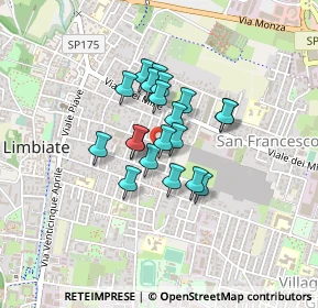 Mappa Via Tanaro, 20812 Limbiate MB, Italia (0.2725)