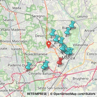 Mappa Via Tommaso Edison, 20835 Muggiò MB, Italia (3.33615)