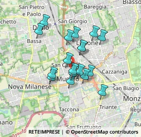 Mappa Via Tommaso Edison, 20835 Muggiò MB, Italia (1.34056)