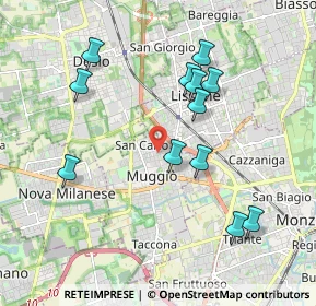Mappa Via Tommaso Edison, 20835 Muggiò MB, Italia (1.9225)