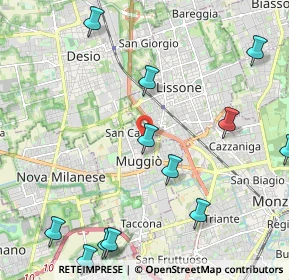 Mappa Via Tommaso Edison, 20835 Muggiò MB, Italia (2.72833)