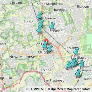 Mappa Via Tommaso Edison, 20835 Muggiò MB, Italia (2.54429)