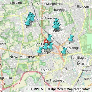 Mappa Via Tommaso Edison, 20835 Muggiò MB, Italia (1.75333)