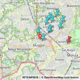 Mappa Via Tommaso Edison, 20835 Muggiò MB, Italia (1.86636)