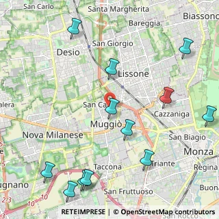 Mappa Via Tommaso Edison, 20835 Muggiò MB, Italia (2.72833)