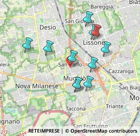 Mappa Via Trieste, 20834 Muggiò MB, Italia (1.63455)
