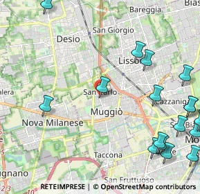 Mappa Via Trieste, 20834 Muggiò MB, Italia (3.07)
