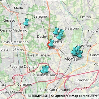 Mappa Via Trieste, 20835 Muggiò MB, Italia (3.64636)
