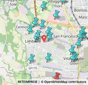 Mappa Via Don Bartolomeo Grazioli, 20812 Limbiate MB, Italia (1.111)