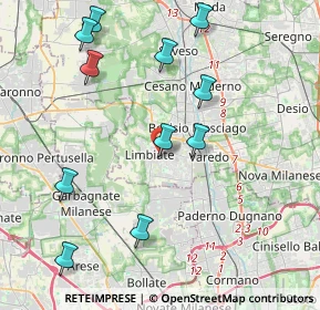 Mappa Via Don Bartolomeo Grazioli, 20812 Limbiate MB, Italia (4.53)