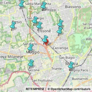 Mappa Via Giulio Colzani, 20851 Lissone MB, Italia (2.36091)