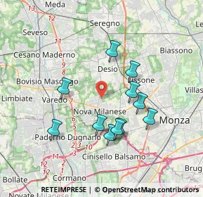 Mappa Via Val D'Ossola, 20834 Nova Milanese MB, Italia (3.25818)
