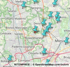 Mappa Via Val D'Ossola, 20834 Nova Milanese MB, Italia (5.12375)