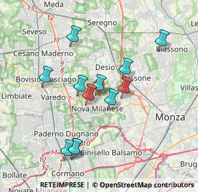 Mappa Via Val D'Ossola, 20834 Nova Milanese MB, Italia (3.31917)