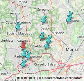 Mappa Via Val D'Ossola, 20834 Nova Milanese MB, Italia (3.91636)