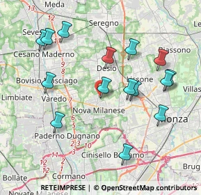 Mappa Via Val D'Ossola, 20834 Nova Milanese MB, Italia (4.06)