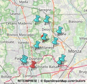 Mappa Via Val D'Ossola, 20834 Nova Milanese MB, Italia (3.66182)