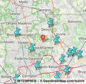 Mappa Via Val D'Ossola, 20834 Nova Milanese MB, Italia (5.40667)