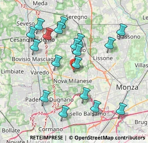 Mappa Via Val D'Ossola, 20834 Nova Milanese MB, Italia (3.94611)