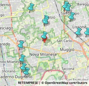 Mappa Via Val D'Ossola, 20834 Nova Milanese MB, Italia (2.58923)