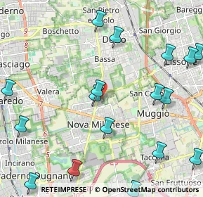 Mappa Via Val D'Ossola, 20834 Nova Milanese MB, Italia (2.82588)