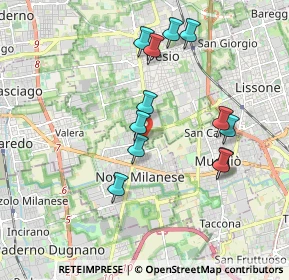 Mappa Via Val D'Ossola, 20834 Nova Milanese MB, Italia (1.76917)