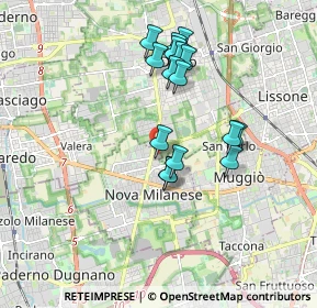 Mappa Via Val D'Ossola, 20834 Nova Milanese MB, Italia (1.58)