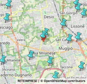 Mappa Via Val D'Ossola, 20834 Nova Milanese MB, Italia (2.95667)