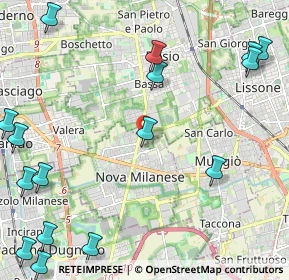 Mappa Via Val D'Ossola, 20834 Nova Milanese MB, Italia (3.17875)