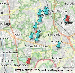 Mappa Via Val D'Ossola, 20834 Nova Milanese MB, Italia (1.94077)