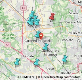 Mappa Piazza Pertini, 21042 Caronno Pertusella VA, Italia (3.84273)