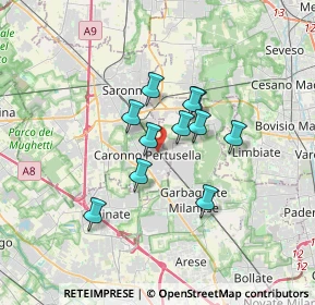 Mappa Piazza Sandro Pertini, 21042 Caronno Pertusella VA, Italia (2.42636)
