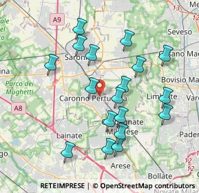 Mappa Piazza Pertini, 21042 Caronno Pertusella VA, Italia (3.73667)