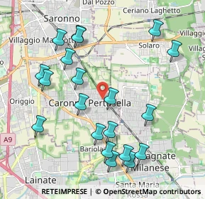 Mappa Piazza Pertini, 21042 Caronno Pertusella VA, Italia (2.191)