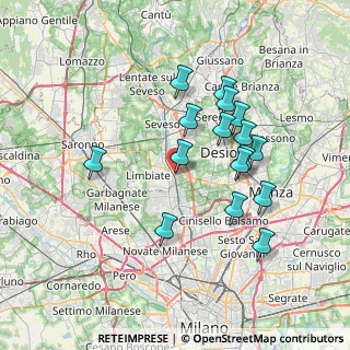 Mappa Via Gaetano Donizetti, 20039 Varedo MB, Italia (6.71188)