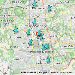 Mappa Via Gaetano Donizetti, 20039 Varedo MB, Italia (1.82455)