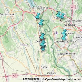 Mappa 28047 Oleggio NO, Italia (5.8575)