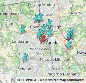 Mappa Via Como, 20814 Varedo MB, Italia (1.48429)