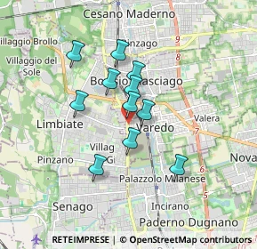 Mappa Via Como, 20814 Varedo MB, Italia (1.29727)