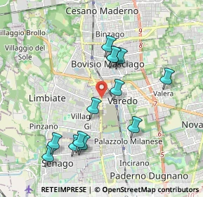 Mappa Via Como, 20814 Varedo MB, Italia (1.86615)